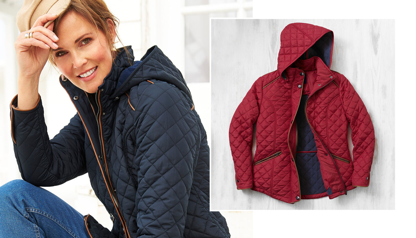Lighter Jackets | Fleece Lined Quilted Jacket | By Cotton Traders