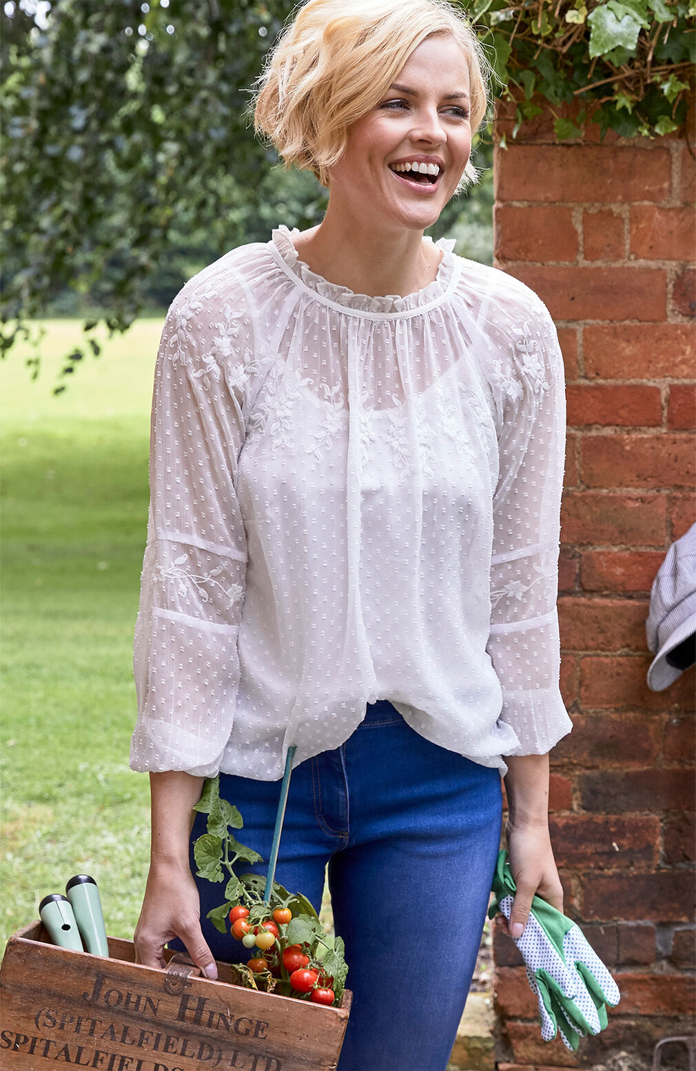 The Blissful Blouse | Embroidered Long Sleeve Blissful Blouse | The Skinny Jeans | By Cotton Traders