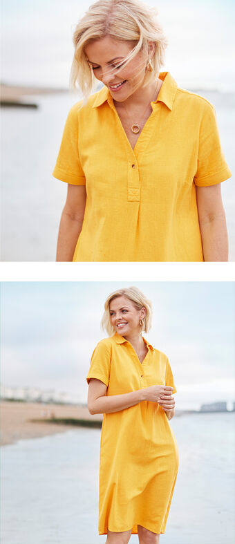 Sunflower-yellow dress for women
