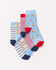 4 Pack Comfort Top Novelty Socks